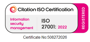 ISO 27001:2022 certification badge